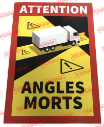 132294 Aufkleber Attention Angles Morts